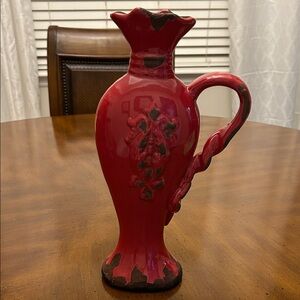 Elegant Red Ceramic Vase
